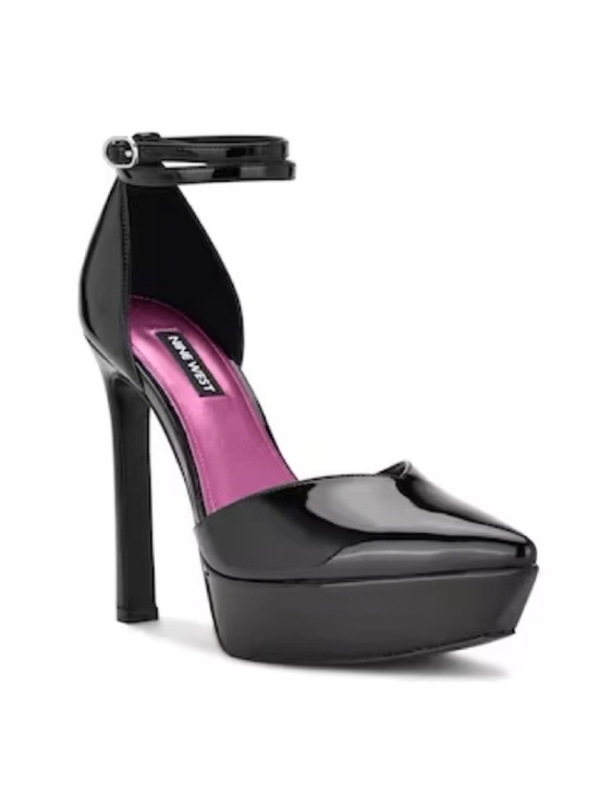 Nine West Shoes - NINE WEST Linda Patent Leather Platform Pump Black Pointed Toe Heels Size 8